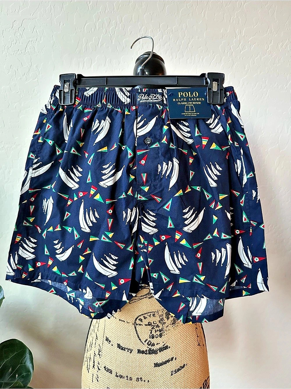 Polo Ralph Lauren Classic Fit Men’s Boxers Geometric Blue Size Small